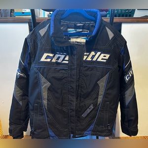 CastleX Snowmobile Jacket Youth Medium | Color: Black/Blue | Size: M